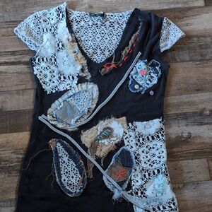 Unique Patchwork Crochet Top